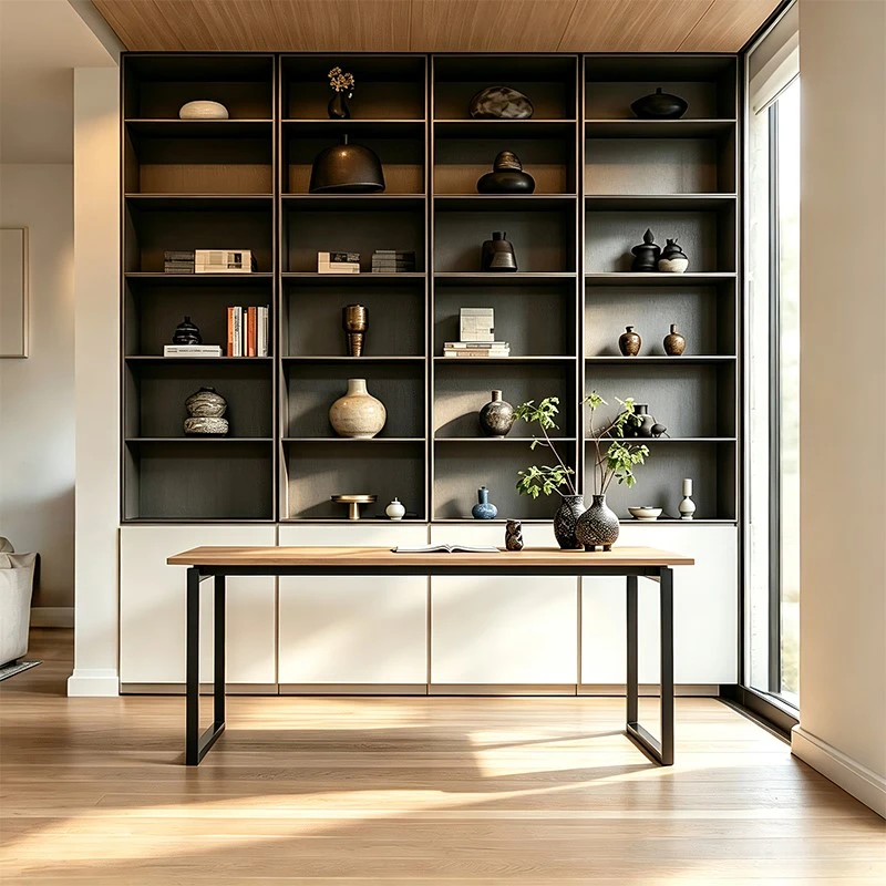 Design Firm Studio with Floor-to-Ceiling Open Bookshelves Design Firm Studio with Floor-to-Ceiling Open Bookshelves